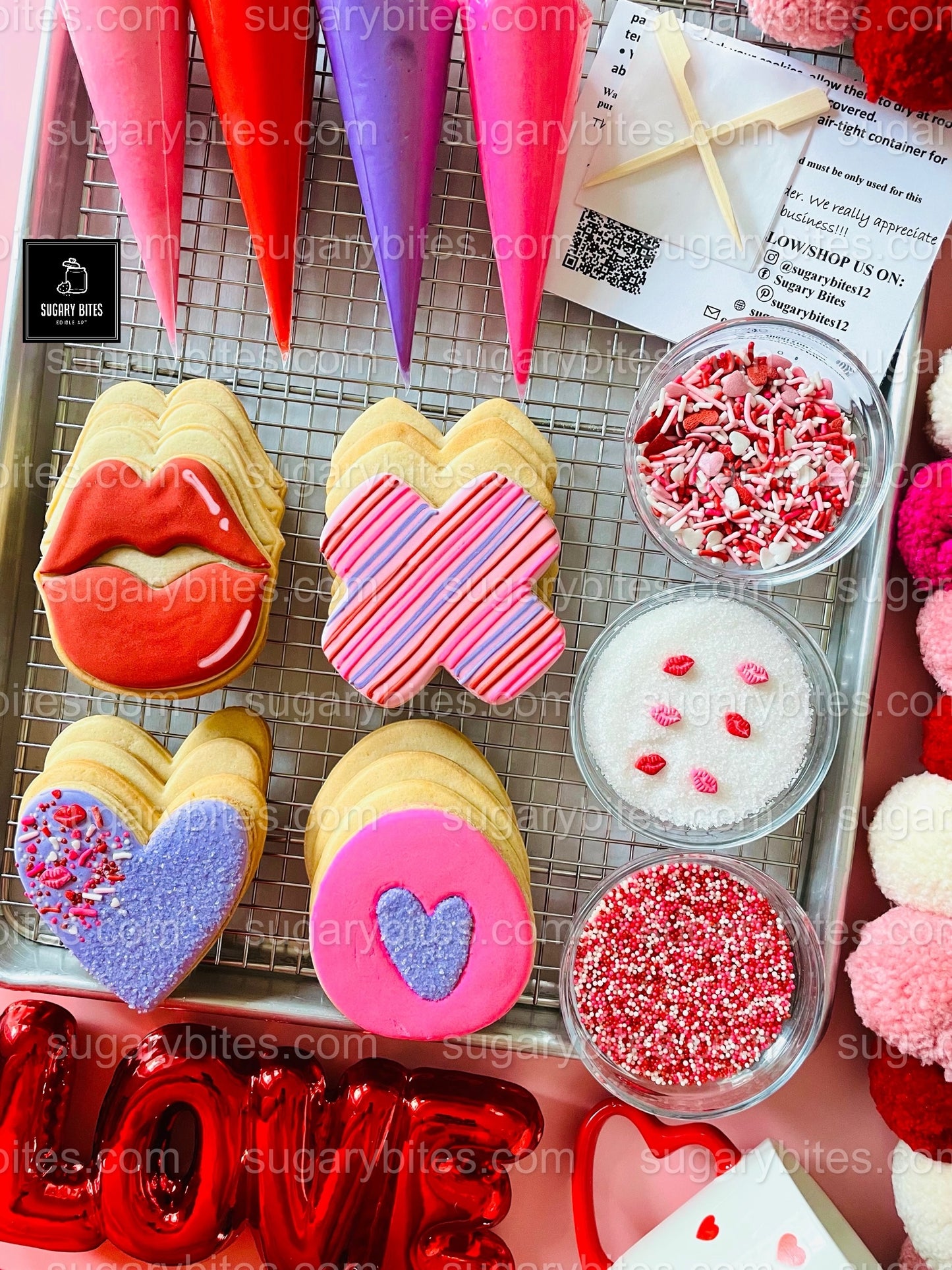 Valentine Cookie Decorating Kit – Vanilla or Gluten-Free Vanilla | Fun, Festive & Perfect for Gifting 💕