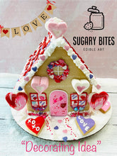 Load image into Gallery viewer, Valentines House Cookie Decorating Kit, (Large Cookies), ***INCLUDES 31 ITEMS***W/ 5 Icing Bags &amp; 11 Deluxe Sprinkles… 3 different FLAVORS!!
