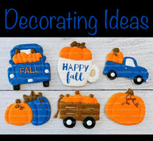 Load image into Gallery viewer, Fall Cookie Decorating Kit, ***INCLUDES 24 ITEMS*** Zoom Party Favors, Assorted Shaped Cookie Kit, (Large Cookies)!
