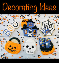 Load image into Gallery viewer, Halloween Cookie Decorating Kit, DIY Cookie Kit, (Large Cookies) ***INCLUDES 24 ITEMS*** With 4 Icing Bags &amp; 3 Deluxe Sprinkle!
