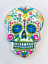 Load image into Gallery viewer, Sugar Skull Cookies, Set of 12 Cookies, Vanilla Sugar Cookie, Highly Detailed Edible Image!
