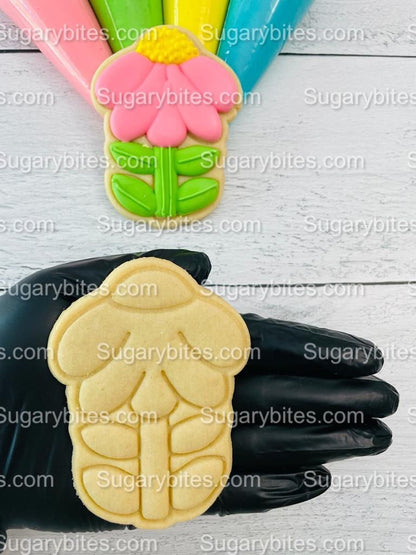 Flower Cookie Decorating Kit, DIY Flower Cookie Decorating Kit, Spring/Easter Diy cookie kit, **INCLUDES 24 ITEMS** (Large Cookies)