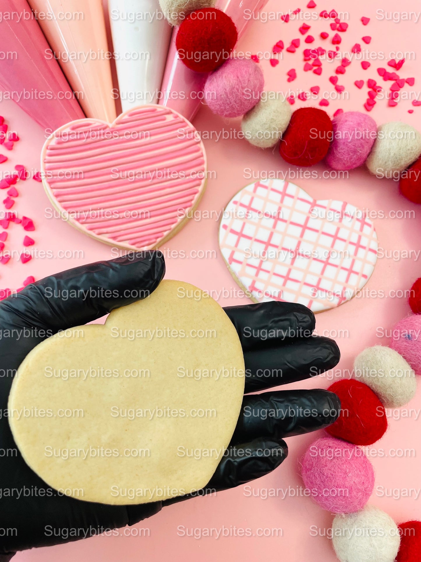 Valentines Day Cookie Decorating Kit, DIY Valentine Cookie Decorating Kit, **INCLUDES 24 ITEMS** (Large Cookies), Valentine's Day Cookies