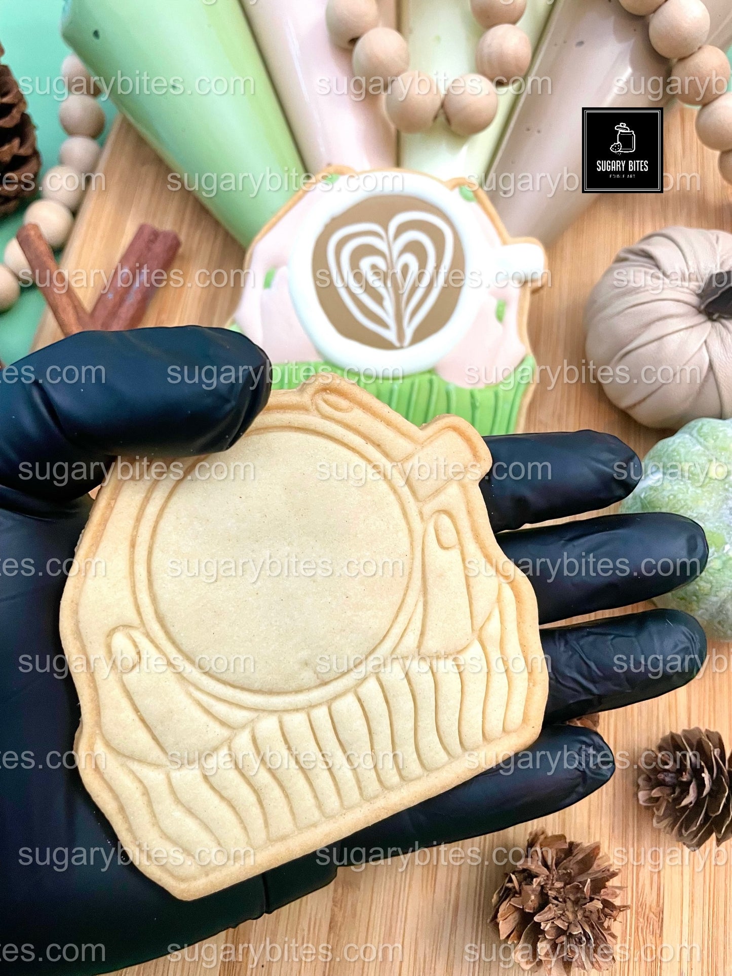 Autumn Cookie Kit – Matcha Coffee, Cozy Sweater, Pumpkin, Leaf, and Donut Designs, (Large Cookies) **INCLUDES 24 ITEMS** With 4 Icing Bags & 3 Deluxe Sprinkle!