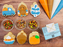 Load image into Gallery viewer, Fall Cookie Decorating Kit, Fall DIY Cookies Kit, (Large Cookies), **INCLUDES 24 ITEMS**, with 4 Icing Bags and 3 Sprinkles!
