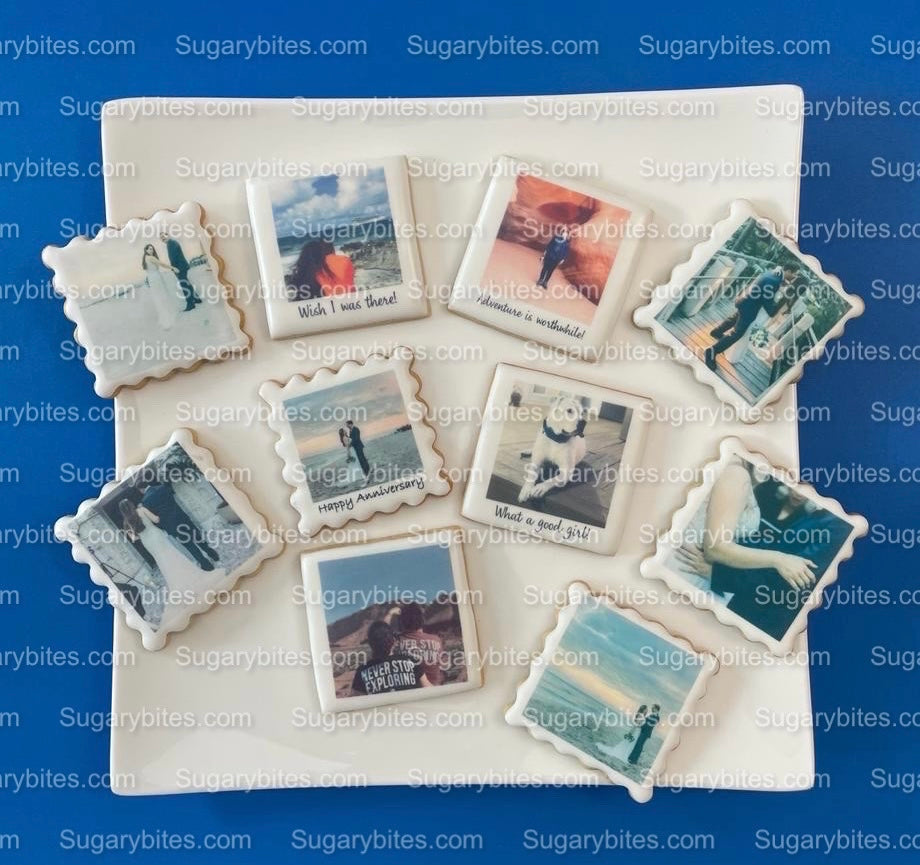 Photo cookies, Set of 12 Personalized Edible Photo Cookies, Custom Cookies, Birthday, Wedding, Holiday, Corporate Gift, Party Favors & more!