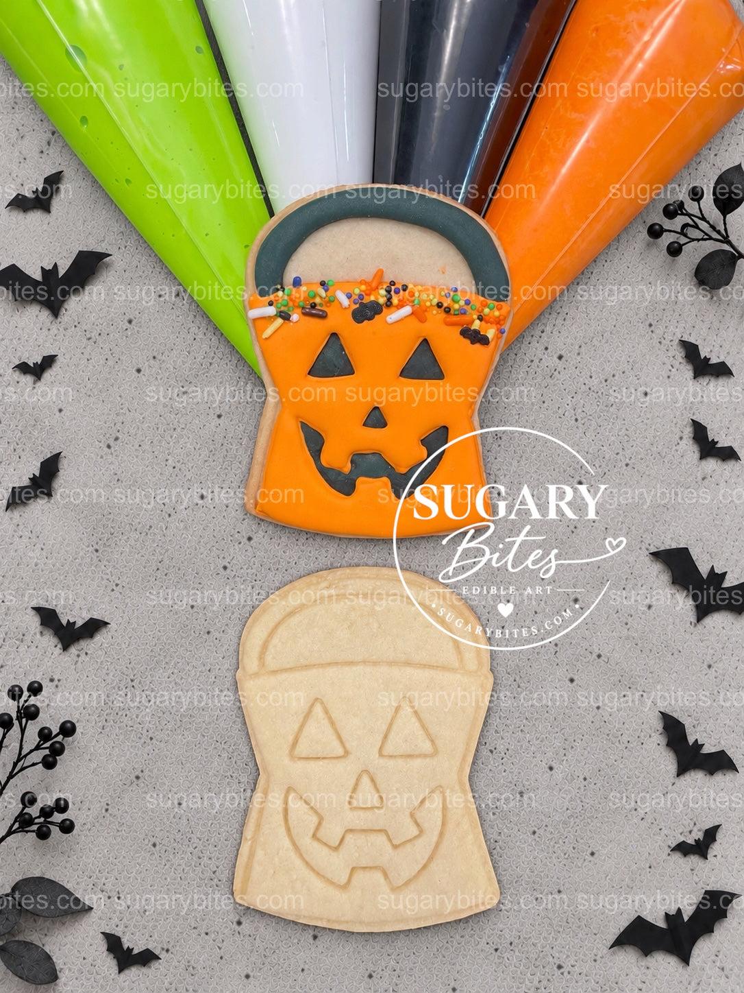Halloween Cookie Decorating Kit, DIY Cookie Kit, 12 Undecorated Cookies, Royal Icing & Sprinkles, Kids' Halloween Party Activity, Fall Gifts
