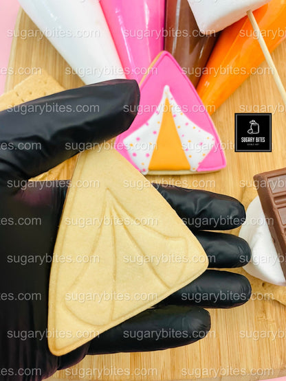 Camping Cookie Decorating Kit, Campfire Cookies, S’more Cookies, (Large Cookies)**INCLUDES 24 ITEMS** With 4 Icing Bags & 3 Deluxe Sprinkle!