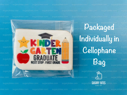 Kindergarten Cookies, Kindergarten Graduation Gift, Edible Photo Cookies, (Includes 12 Cookies), Kindergarten favors, Kindergarten Grad.