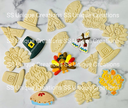 Thanksgiving Cookie Decorating Kit, Thanksgiving DIY Cookie Kit, ***INCLUDES 26 ITEMS*** (Large Cookies), ...Extra Free Bonus !
