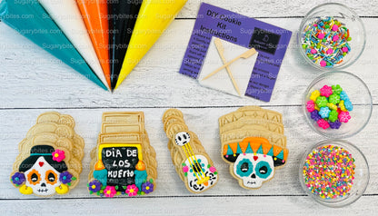 Halloween Cookie Decorating Kit, DIY Cookie Kit, (Large Cookies) ***INCLUDES 24 ITEMS*** With 4 Icing Bags & 3 Deluxe Sprinkle!