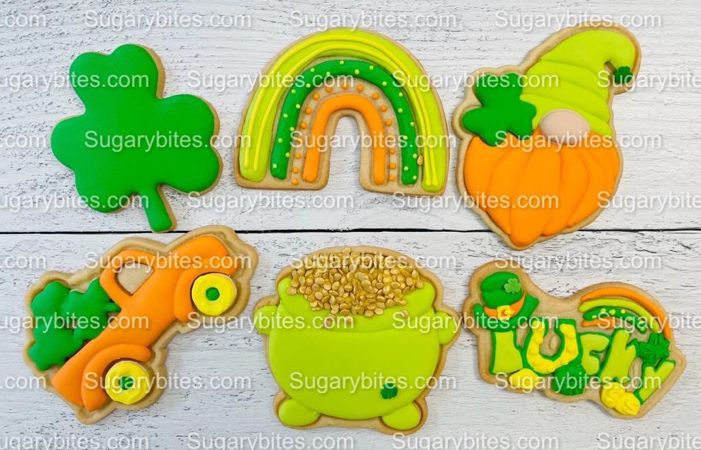 St Patrick’s Day Cookie Decorating Kit, St. Patrick’s Day DIY Cookie Kit, **INCLUDES 24 ITEMS** (Large Cookies), Included Deluxe Sprinkles