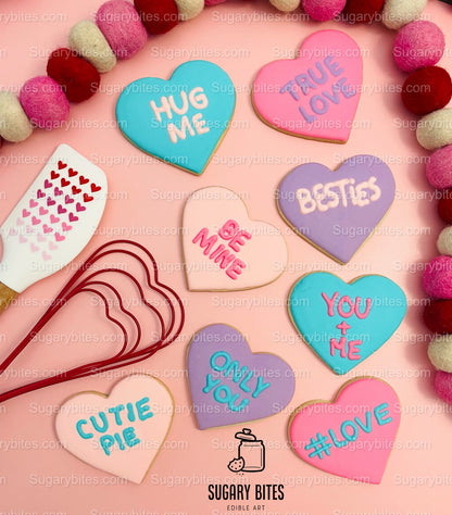 Valentine’s Day Cookie Decorating Kit, Heart DIY Cookie Kit, **INCLUDES 24 ITEMS** (Large Cookies), Deluxe Sprinkles Included!!!