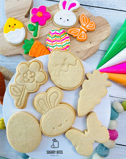 Easter Cookie Decorating Kit, DIY Spring Sugar Cookie Decorating Kit, **INCLUDES 24 ITEMS**, (Large Cookies)… with Free Bonus!!!