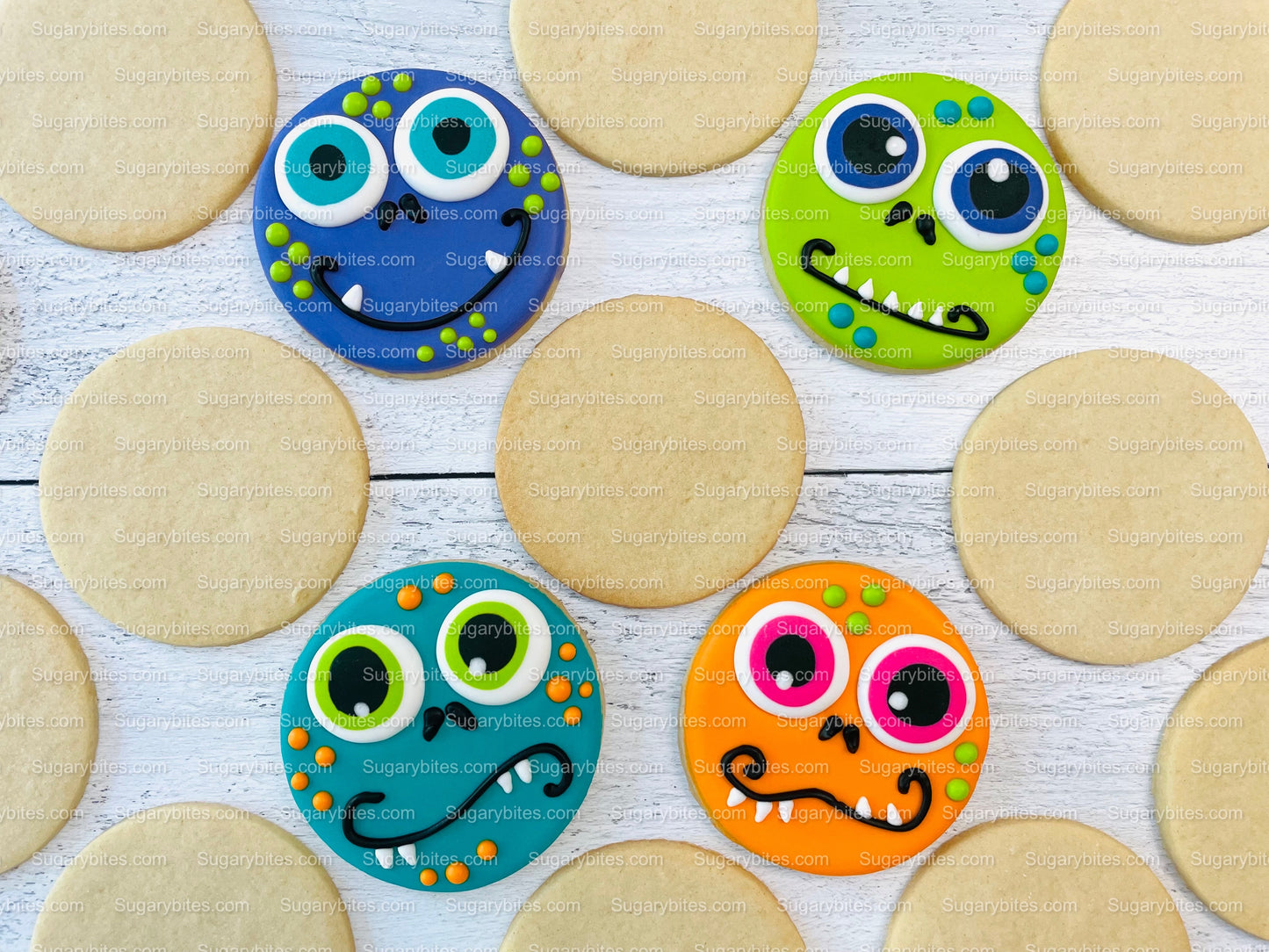 Halloween Cookie Decorating Kit, DIY Cookie Kit, (Large Cookies) ***INCLUDES 25 ITEMS***, Includes Deluxe Assorted Colors Icing Eyes!