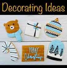 Load image into Gallery viewer, Winter Cookie Decorating Kit, Winter DIY Cookie Kit, (Large Cookies) ***INCLUDES 24 ITEMS*** With 4 Icing Bags &amp; 3 Deluxe Sprinkle!
