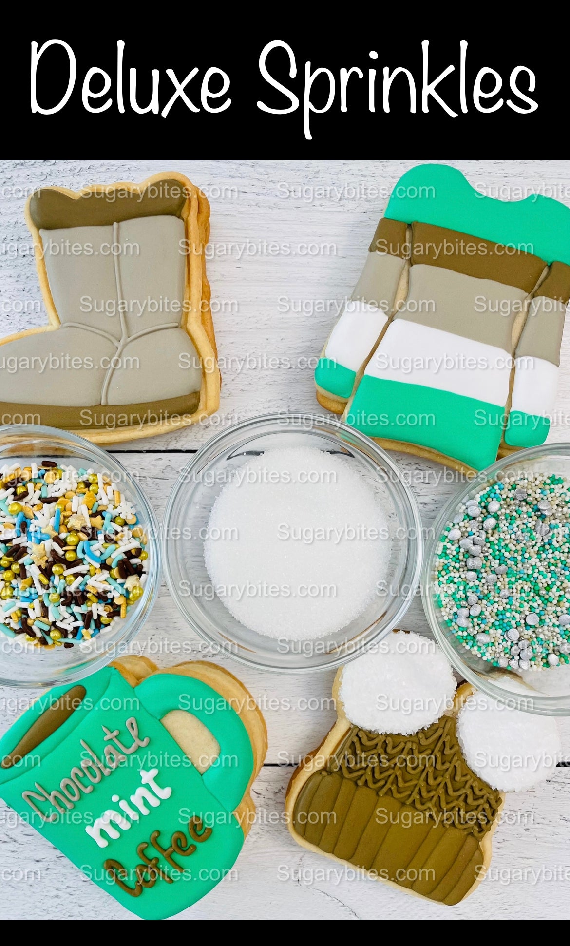 Winter Cookie Decorating Kit, Winter DIY Cookie Kit, (Large Cookies) ***INCLUDES 24 ITEMS*** With 4 Icing Bags & 3 Deluxe Sprinkle!!