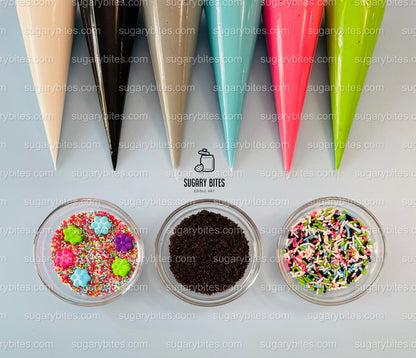 Gardening Cookie Decorating Kit, DIY Spring Sugar Cookie Decorating Kit, **INCLUDES 24 or 26 ITEMS**, (Large Cookies) with Deluxe Sprinkles!