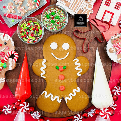 GIANT 11-Inch Gingerbread Man DIY Cookie Decorating Kit | GIANT Gingerbread Man Cookie Decorating Kit – Perfect Christmas Activity!