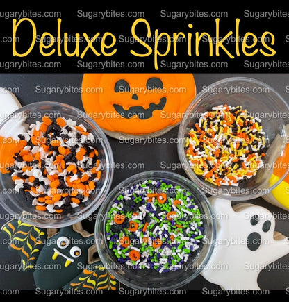 Halloween Cookie Decorating Kit, DIY Cookie Kit, (Large Cookies) ***INCLUDES 24 ITEMS*** With 4 Icing Bags & 3 Deluxe Sprinkle!