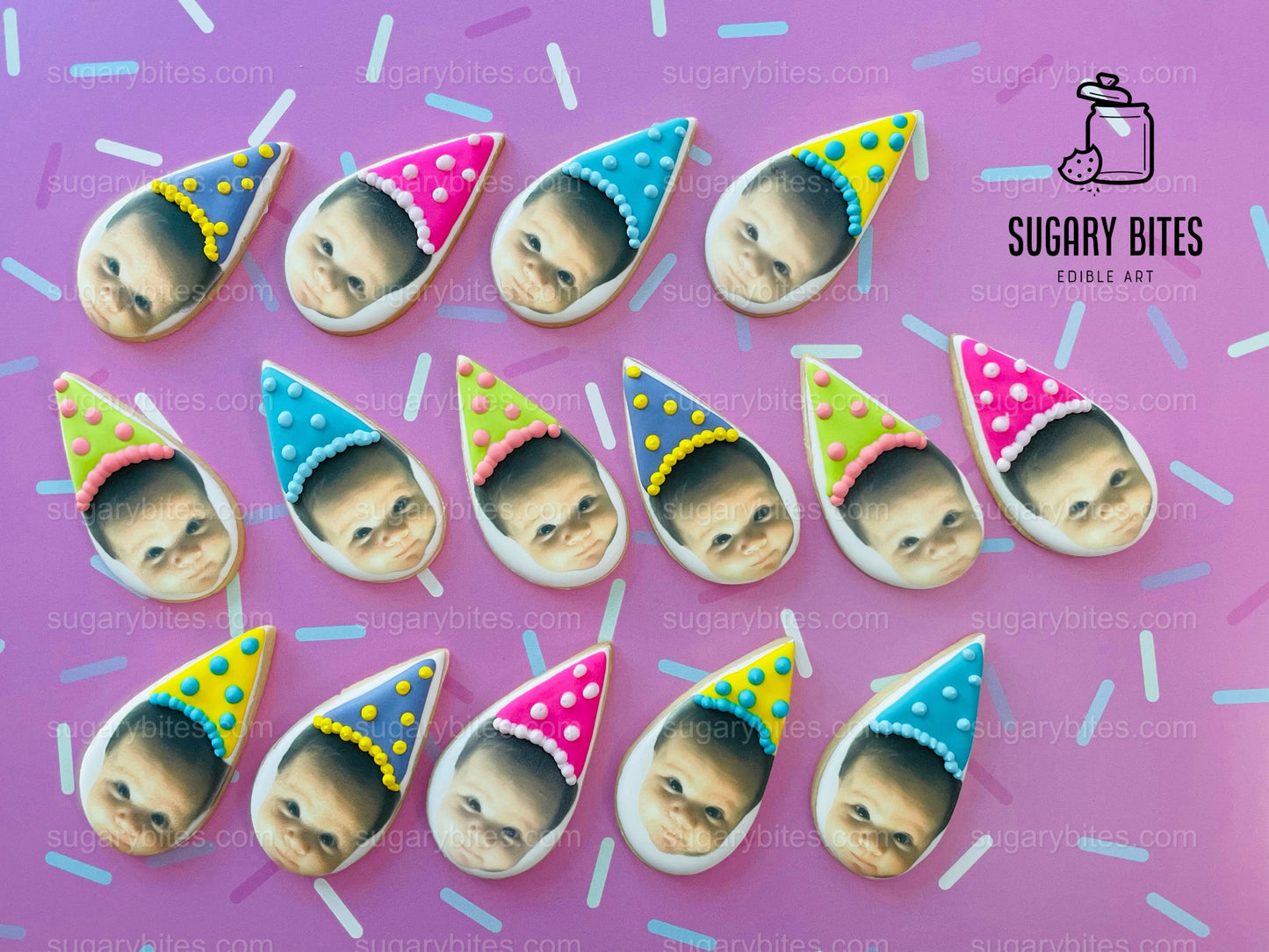 Personalized Face Cookies, Birthday Cookies, Unique Custom Birthday Cookies For Any Events… Set of 12 Custom Face Edible Photo Cookies