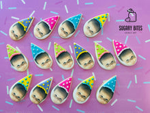 Load image into Gallery viewer, Personalized Face Cookies, Birthday Cookies, Unique Custom Birthday Cookies For Any Events… Set of 12 Custom Face Edible Photo Cookies
