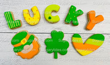 Load image into Gallery viewer, St Patrick’s Day Cookie Decorating Kit, St. Patrick’s Day DIY Cookie Kit, **INCLUDES 26 ITEMS** , Included Deluxe Sprinkles
