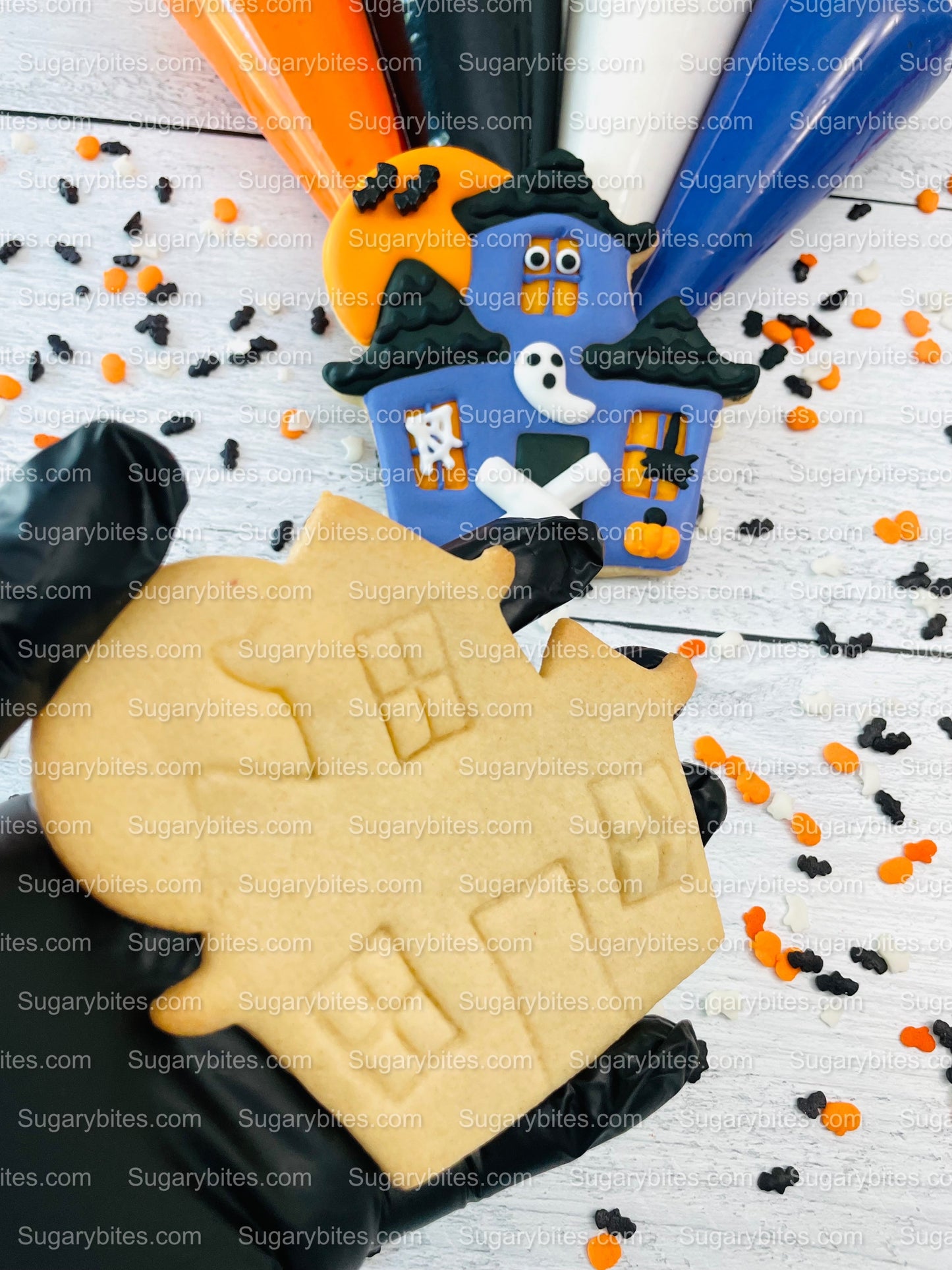 Halloween Cookie Decorating Kit, DIY Cookie Kit, (Large Cookies) ***INCLUDES 24 ITEMS*** With 4 Icing Bags & 3 Deluxe Sprinkle!