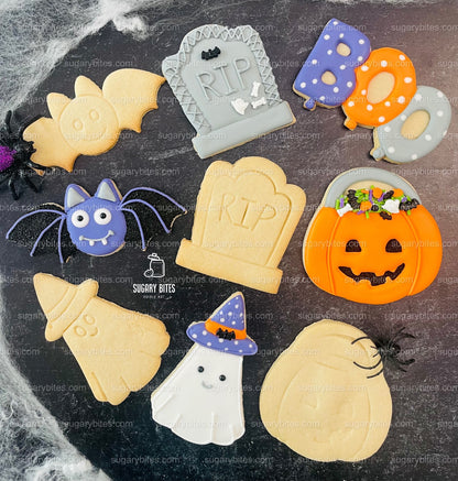 Halloween Cookie Decorating Kit, DIY Cookie Kit, (Large Cookies) ***INCLUDES 24 ITEMS*** With 4 Icing Bags & 3 Deluxe Sprinkle!!