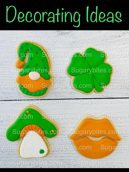 St Patricks Day Cookie Decorating Kit St. Patrick’s Day DIY Cookie Kit, **INCLUDES 23 ITEMS** (Large Cookies), Included Deluxe Sprinkles
