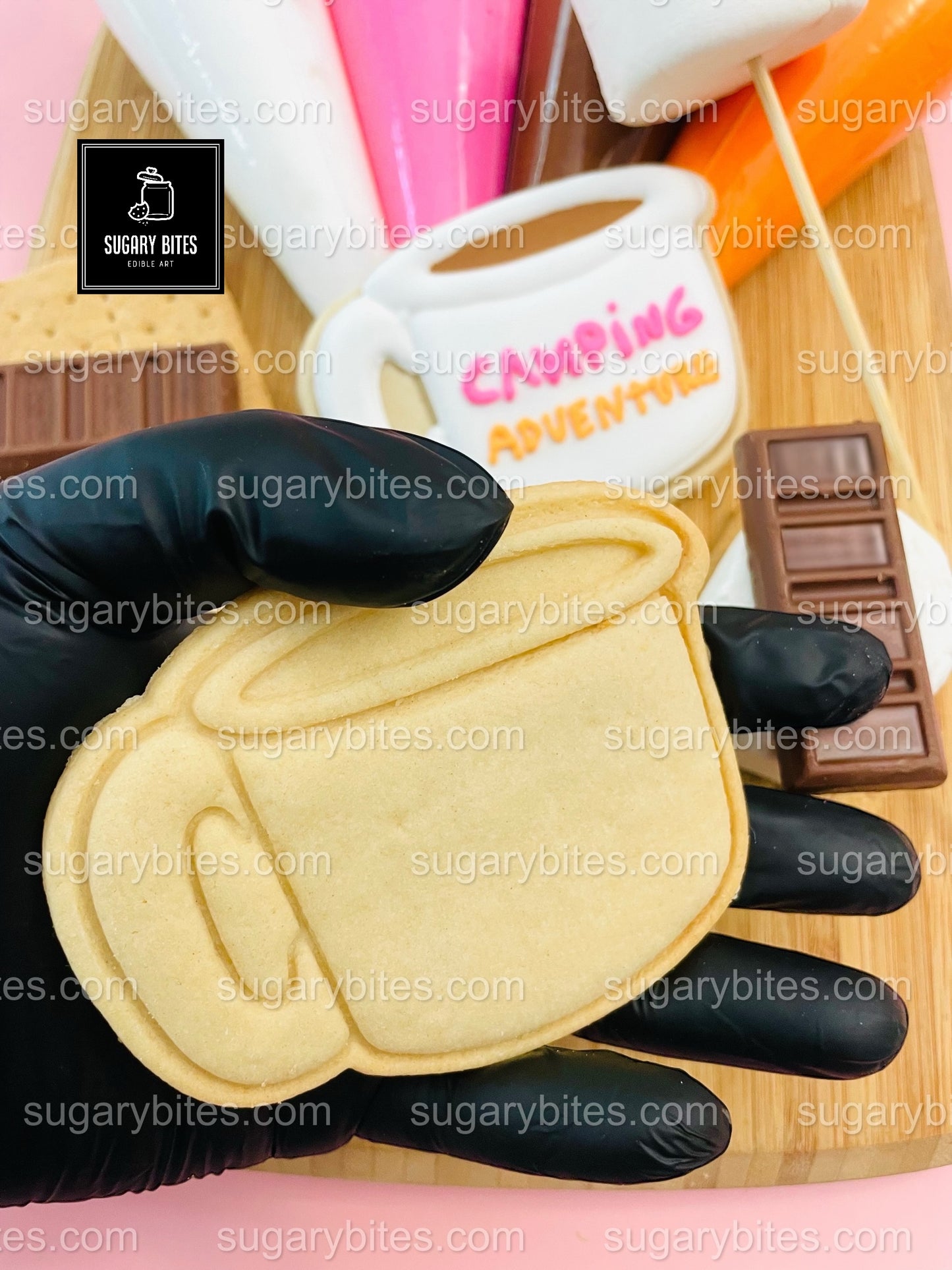 Camping Cookie Decorating Kit, Campfire Cookies, S’more Cookies, (Large Cookies)**INCLUDES 24 ITEMS** With 4 Icing Bags & 3 Deluxe Sprinkle!