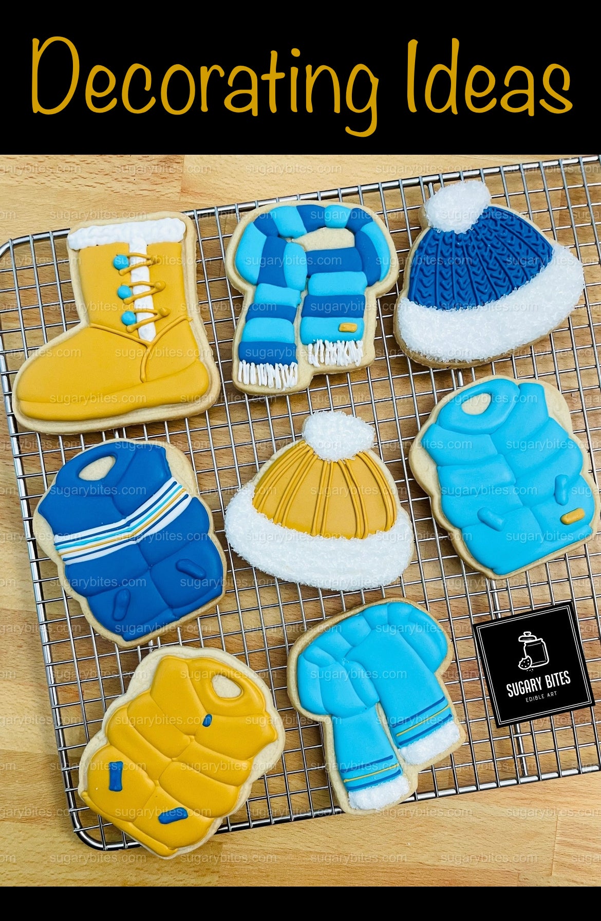 Winter Cookie Decorating Kit, Winter DIY Cookie Kit, (Large Cookies) ***INCLUDES 24 ITEMS*** With 4 Icing Bags & 3 Deluxe Sprinkle!!