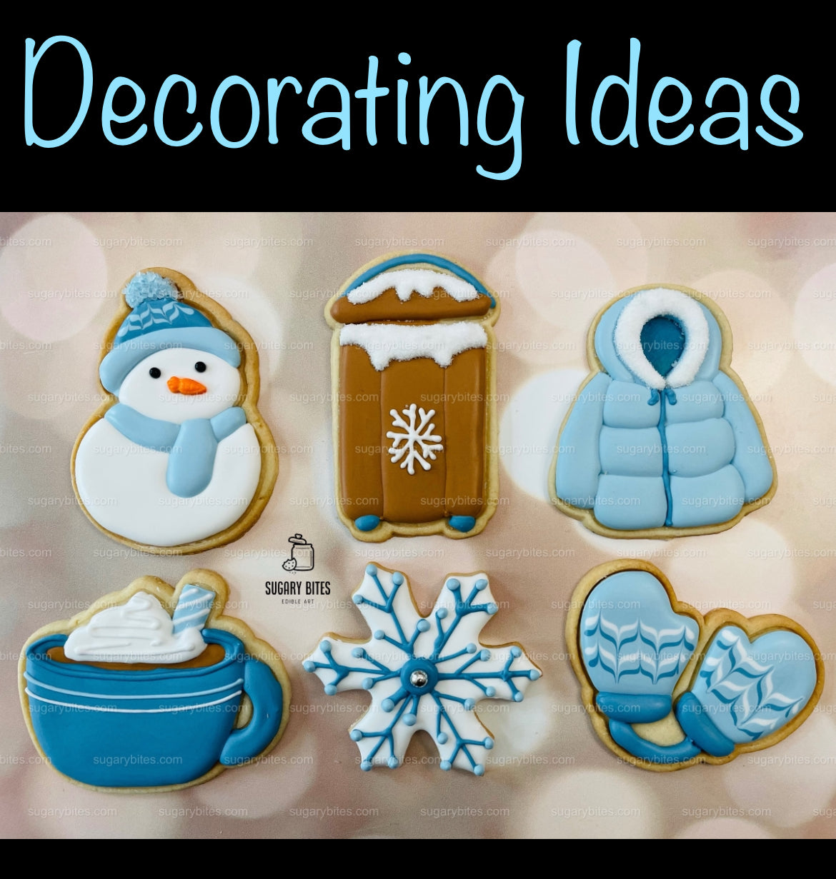 Winter Cookie Decorating Kit, Winter DIY Cookie Kit, (Large Cookies) ***INCLUDES 24 ITEMS*** With 4 Icing Bags & 3 Deluxe Sprinkle!!