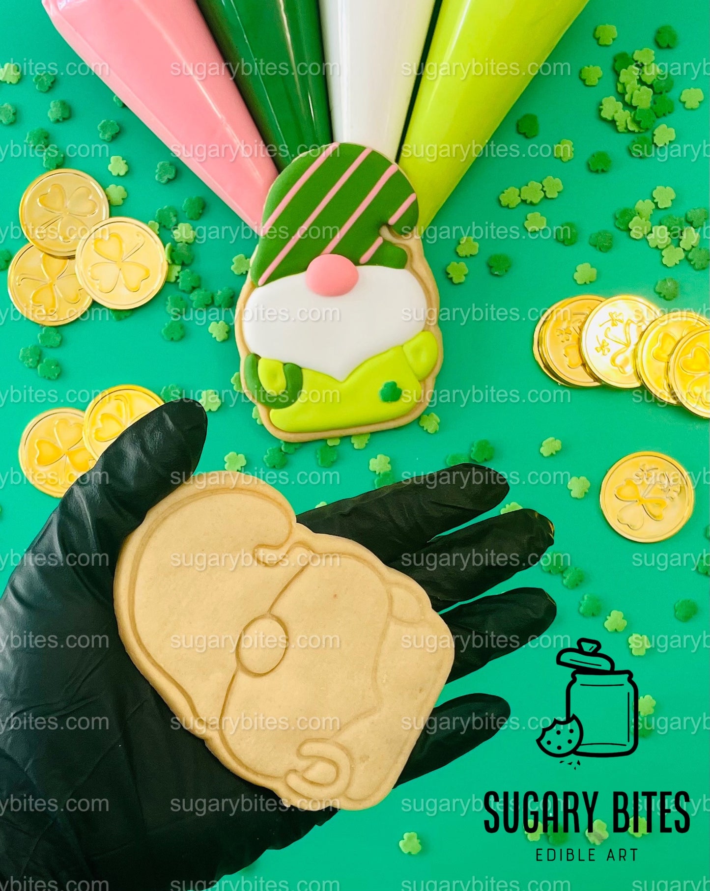 St Patrick’s Day Cookie Decorating Kit, St. Patrick’s Day DIY Cookie Kit, **INCLUDES 24 ITEMS** (Large Cookies), Included Deluxe Sprinkles