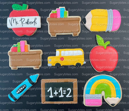 Back to School Cookie Decorating Kit, ***INCLUDES 28 ITEMS***** (large cookies), teacher appreciation, School gift…. includes FREE Bonus!!!