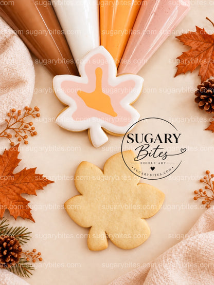 Fall Cookie Decorating Kit: 12 Cookies, 4 Ready-to-Use Royal Icing Bags, 3 Sprinkle Mixes; Thanksgiving Family & Classroom Activity Gift Set