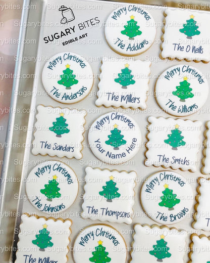 Edible Photo Cookie, Set of 12 Personalized Last Name or Name Edible Cookies, Customizable Printed Cookies, Highly Detailed Edible Image!