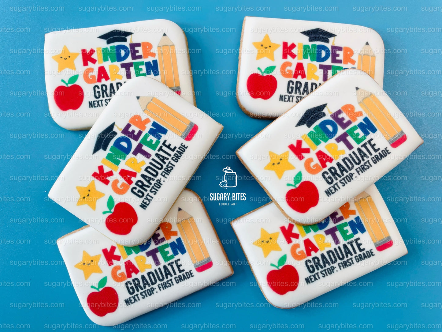 Kindergarten Cookies, Kindergarten Graduation Gift, Edible Photo Cookies, (Includes 12 Cookies), Kindergarten favors, Kindergarten Grad.