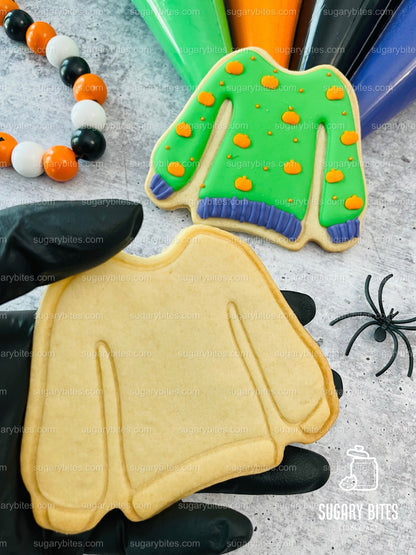 Spooky Sweater Cookie Decorating Kit, Halloween Ugly Sweaters, (Large Cookies)***INCLUDES 24 ITEMS** With 4 Icing Bags & 3 Deluxe Sprinkle!