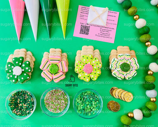St Patrick’s Day Cookie Decorating Kit, St. Patrick’s Day DIY Cookie Kit, **INCLUDES 24 ITEMS** (Large Cookies), Included Deluxe Sprinkles