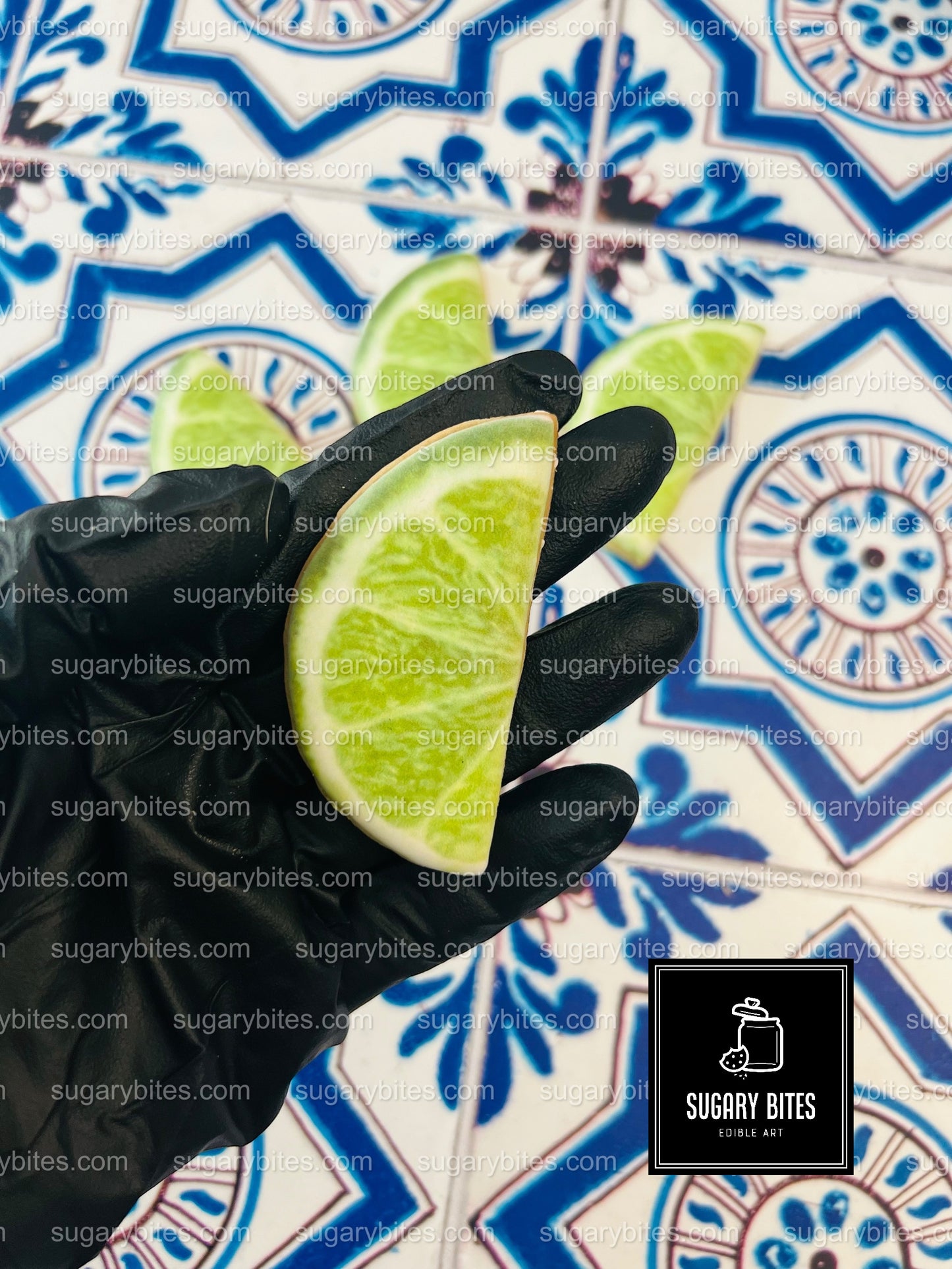 Fiesta Cookie Set (12 Iced and Printed Cookies), Margarita Cookies, Tequila Shot Cookies, Lime Cookies, and Tequila Bottle Cookies.