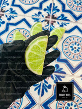 Load image into Gallery viewer, Fiesta Cookie Set (12 Iced and Printed Cookies), Margarita Cookies, Tequila Shot Cookies, Lime Cookies, and Tequila Bottle Cookies.
