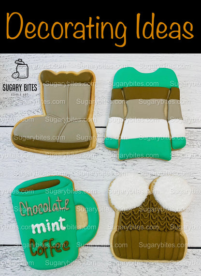Winter Cookie Decorating Kit, Winter DIY Cookie Kit, (Large Cookies) ***INCLUDES 24 ITEMS*** With 4 Icing Bags & 3 Deluxe Sprinkle!!