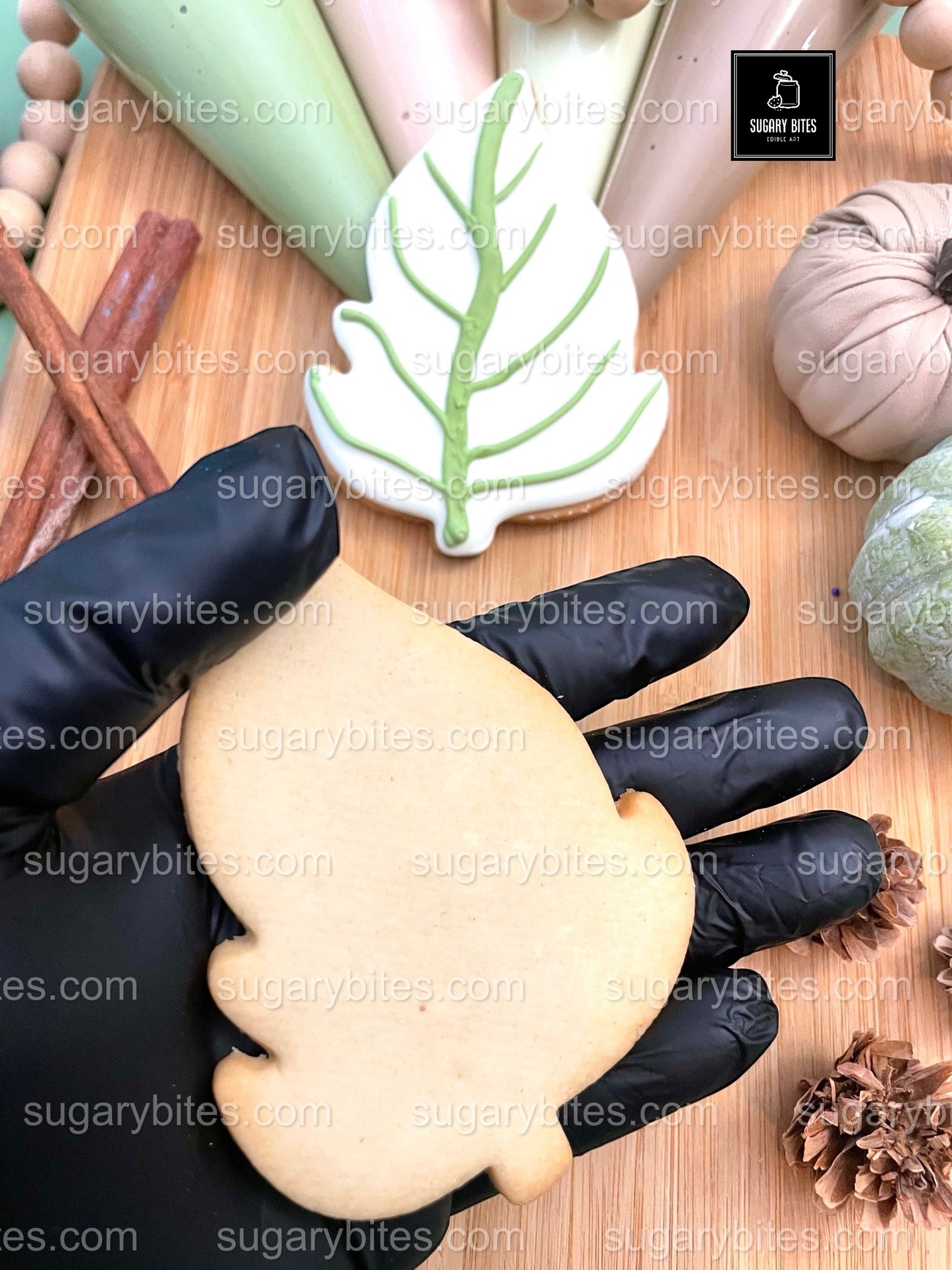 Autumn Cookie Kit – Matcha Coffee, Cozy Sweater, Pumpkin, Leaf, and Donut Designs, (Large Cookies) **INCLUDES 24 ITEMS** With 4 Icing Bags & 3 Deluxe Sprinkle!