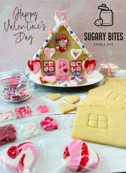 Valentines House Cookie Decorating Kit, (Large Cookies), ***INCLUDES 31 ITEMS***W/ 5 Icing Bags & 11 Deluxe Sprinkles… 3 different FLAVORS!!