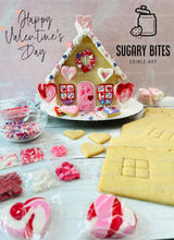 Load image into Gallery viewer, Valentines House Cookie Decorating Kit, (Large Cookies), ***INCLUDES 31 ITEMS***W/ 5 Icing Bags &amp; 11 Deluxe Sprinkles… 3 different FLAVORS!!
