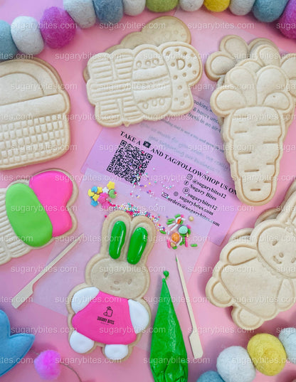 Easter Cookie Decorating Kit, DIY Spring Sugar Cookie Decorating Kit, **INCLUDES 24 ITEMS**, (Large Cookies)… with Deluxe Sprinkles!!!
