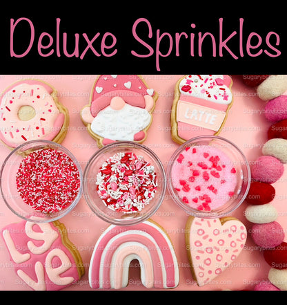 Valentine’s Day Cookie Decorating Kit, Heart DIY Cookie Kit, **INCLUDES 24 ITEMS** (Large Cookies), Deluxe Sprinkles Included!!!