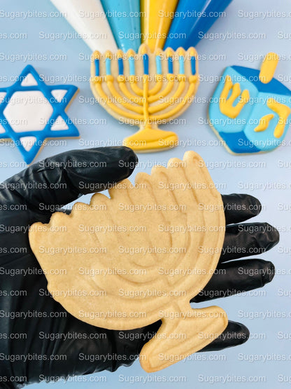 Hanukkah Cookie Decorating Kit, DIY Cookie Kit, (Large Cookies) ***INCLUDES 24 ITEMS*** With 4 Icing Bags & 3 Deluxe Sprinkle!