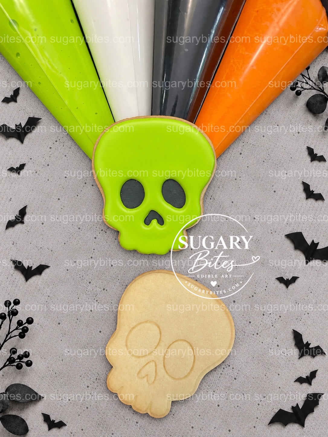 Halloween Cookie Decorating Kit, DIY Cookie Kit, 12 Undecorated Cookies, Royal Icing & Sprinkles, Kids' Halloween Party Activity, Fall Gifts